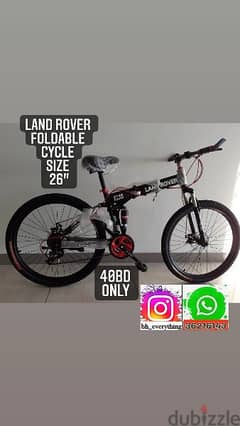 (36216143) Land rover foldable cycle size 26 shimano gear 0