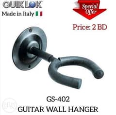 Quik lok GS-403 guitar wall hanger made in italy. 0
