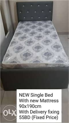 New single bed & mattress with delivery fixing (NEW) 0