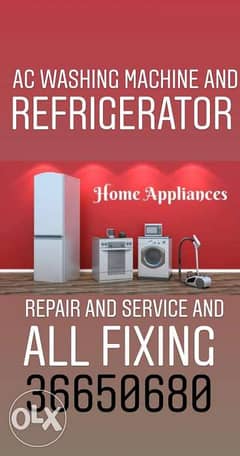 Electronic repair and all teyp washing machine and ac refrigerator rep 0