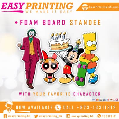 Character Standee Printing - with Free Delivery Service!