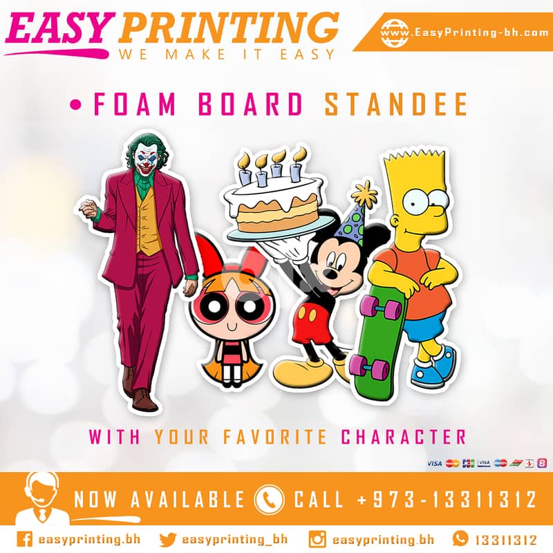 Character Standee Printing - with Free Delivery Service! 0
