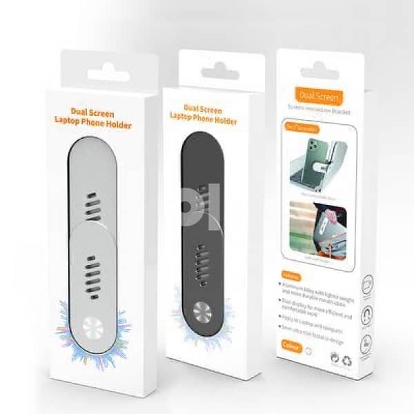 Aluminum laptop holder for phone. 3