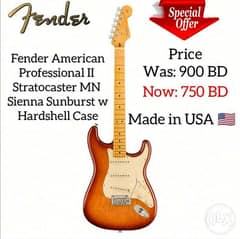 Fender American Professional II Stratocaster MN Sienna Sunburst w/case 0