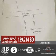 For sale residential land investment in Abu Saiba. 0