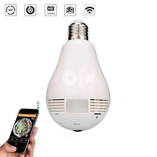 Wireless Panoramic Bulb 360° View IP Security Camera Remote Monitoring 1