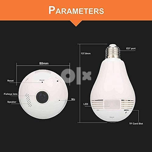 Wireless Panoramic Bulb 360° View IP Security Camera Remote Monitoring 2