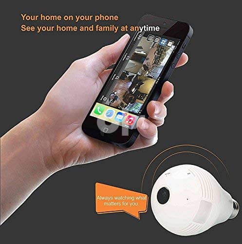 Wireless Panoramic Bulb 360° View IP Security Camera Remote Monitoring 4