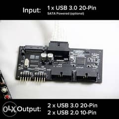 USB 3.0 Motherboard Header 20 Pin Internal USB Hub Controller 4 Port 0