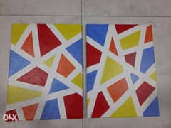 2 Colorful paintings for sell hand made 0
