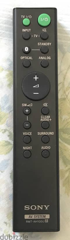 Sony RMT-AH100U  Remote Control
