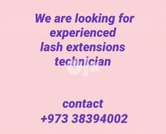 we are looking for beautician 0