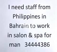 looking for staff salon 0