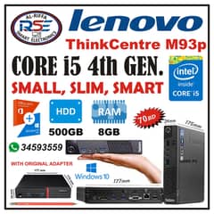 LENOVO Smart Mini Computer Core i5 4th Generation Ram 8GB & 500GB HDD 0