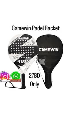 Camewin Padel Racket Beach Tennis Carbon Fiber And EVA Smooth Surface 0