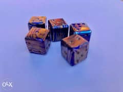 Mokuti Hand Made dice overall length 16 MM X 16 MM 3 Alloy's Titanium 0