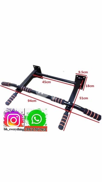 200kg Door Horizontal Bars Steel Home Gym Workout Chin push Up Pull Up 1