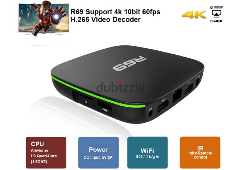 Android tv box Reciever/Watch all channels Without Dish 1