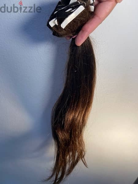 Selling 22” Natural Human Tape Type Hair, Umbre color 1