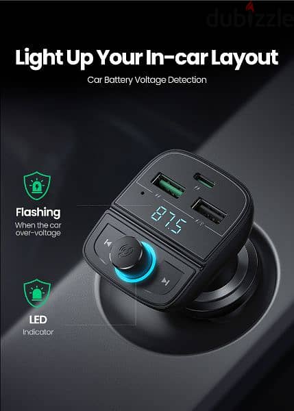 Ugreen Bluetooth Car charger 5.0 6