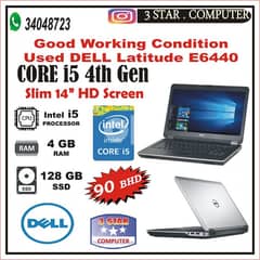 DELL I5 Laptop 4th Gen 14" Screen SSD 128GB 10x Fast Good Working Cond 0