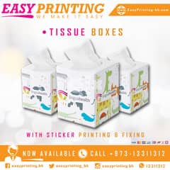 Tissue Boxes Sticker Printing - with Free Delivery Service! 0