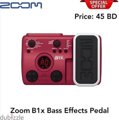 New Zoom B1x Bass Effects Pedal available now in stock.