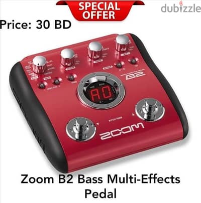 New Zoom B2 Bass Multi-Effects Pedal available now in stock.