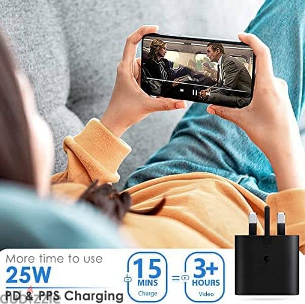 Samsung 25W Fast Charging Original Wall Charger with USB-C Cable 5