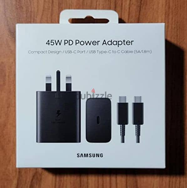 Samsung 45W Fast Charging Original Wall Charger with USB-C Cable 0