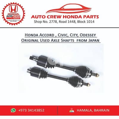 Axle Shafts All model of Honda accord and civic available