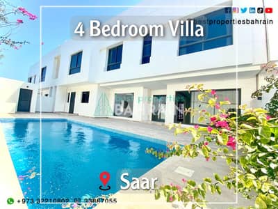 modern semi furnised villa with pool in saar