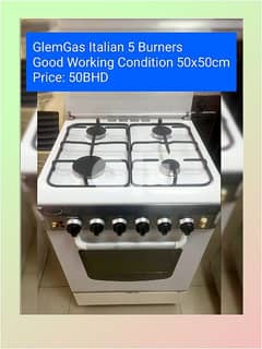 Italian Glem Gas 4 Burners Excellent Condition With Delivery Available 0