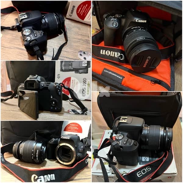 Canon DSLR 200D very good condition with Bag lens charger and box 0