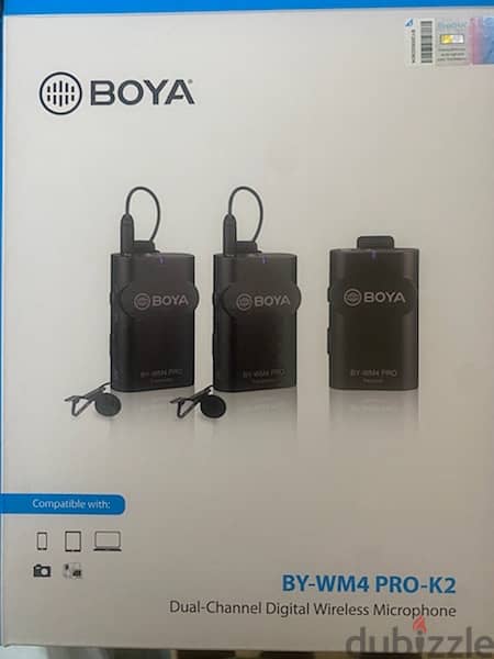 BOYA wireless microphone set with receiver 0