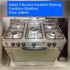 5 Burners Cooker Made Italy for sale with delivery 0