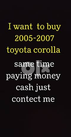 I'm looking for toyota corolla 0