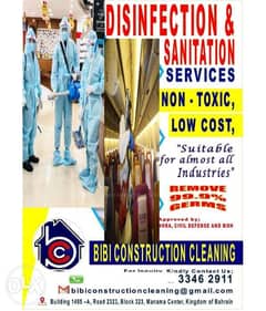 Sanitization and Disinfection Services at Bibi Construction Cleaning! 0