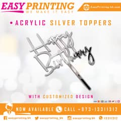 Acrylic Cake Toppers - with Free Delivery Service!
