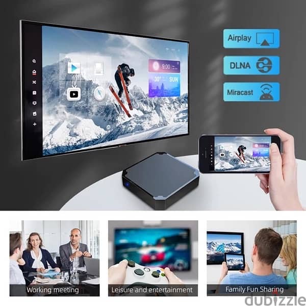 4K Android smart TV box receiver/Watch all channels Without Dish 1