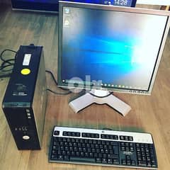 Clean Dell Optiplex PC with Big Monitor 0