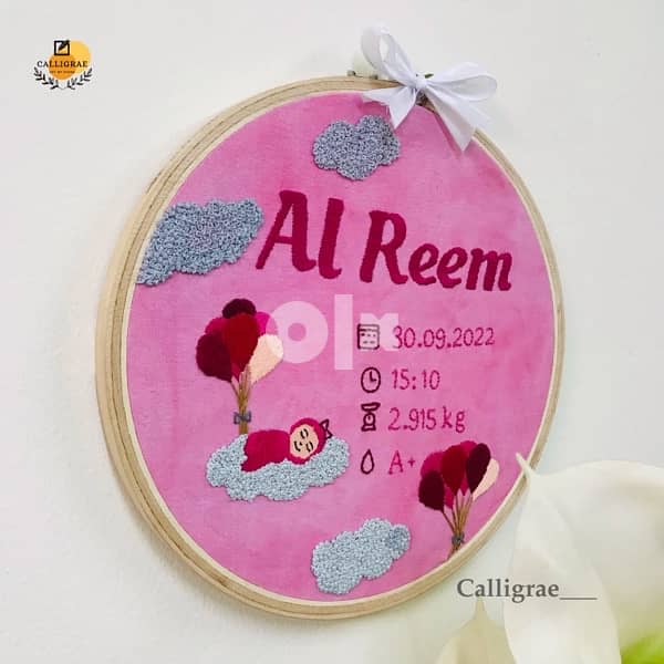 baby name hoop art 1