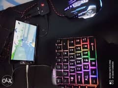 Gaming mouse and keyboard for phone combo only one day use 0