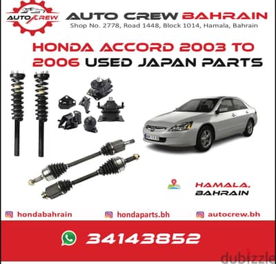 Honda Accord Orignal Japan Parts