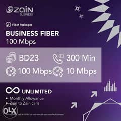 Zain Business Fiber packages 23BD 0