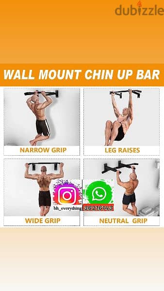 (36216143) 200kg Door Horizontal Bars Steel Home Gym Workout Chin push 1
