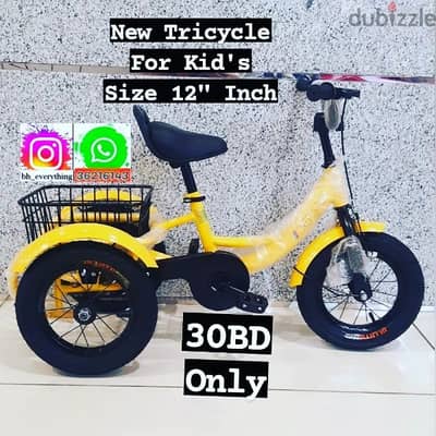 (36216143) New Arrival Tricycle For Kids Size 12” Inch Colours