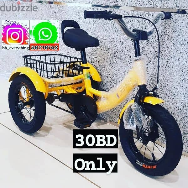 (36216143) New Arrival Tricycle For Kids Size 12” Inch
Colours 1