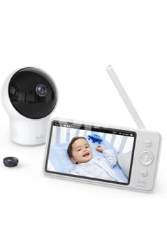 Eufy Video Baby Monitor with Audio, 720p HD, Night Vision, Display 0