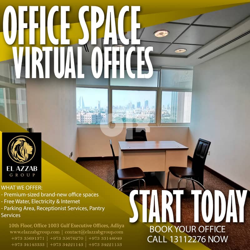 Limited slots for COMMERCIAL OFFICE available 75BD Only ( at seef area 0